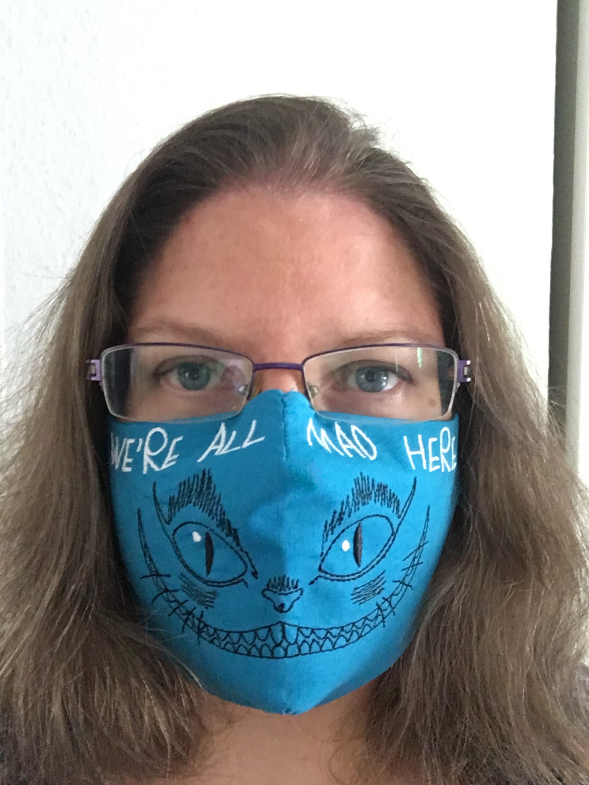 ITH Gesichtsmaske / Community-Maske / Behelfs-Mund-Nase-Maske mit Grinsekatze – Bild 5